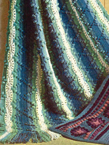 Hairpin Lace and Popcorn Afghan