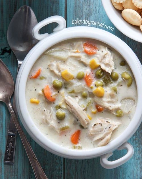Slow Cooker Chicken Pie Soup