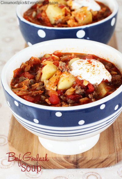 My Husband's Favorite Beef Goulash Soup