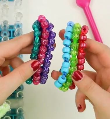 Triple Beaded Rainbow Loom Bracelet