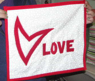 Love Love Love Wall Quilt Love Love Love Wall Quilt