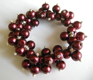 Cranberry Cluster Bracelet