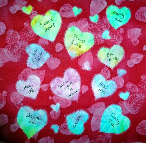 Candy Hearts Quilt Block Candy Hearts Quilt Block