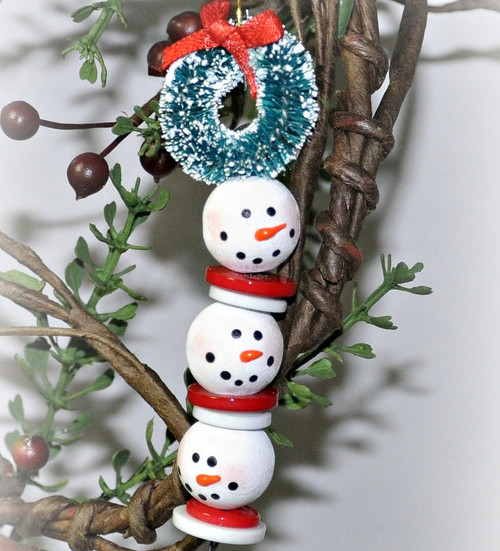 Beaded Snowman Strand Beaded Snowman Strand