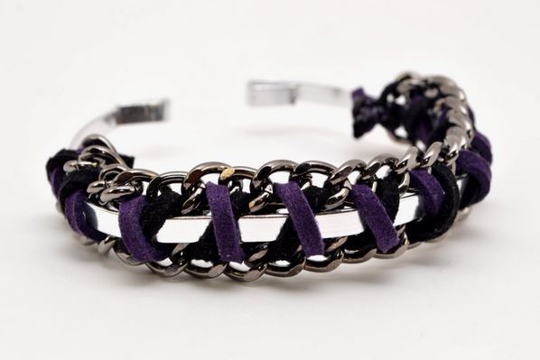 Leather Criss Cross Bangle Leather Criss Cross Bangle