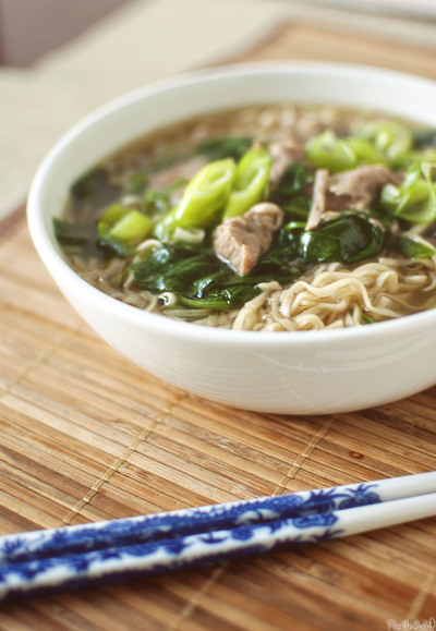 Pork and Ramen Noodle Soup Pork and Ramen Noodle Soup