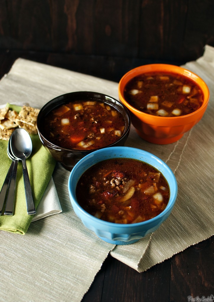 Slow Cooker Hamburger Soup | AllFreeSlowCookerRecipes.com