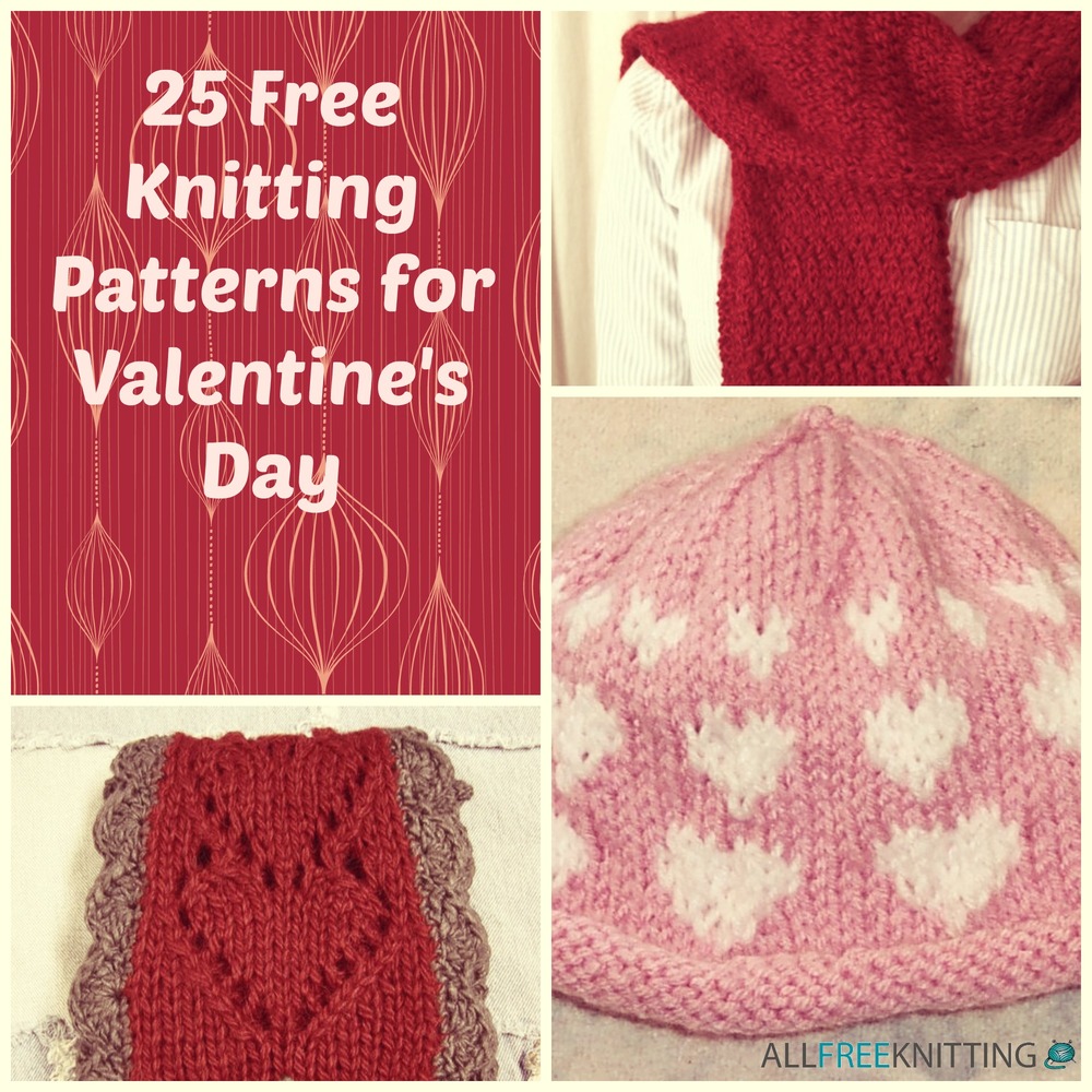 25 Free Knitting Patterns for Valentine's Day