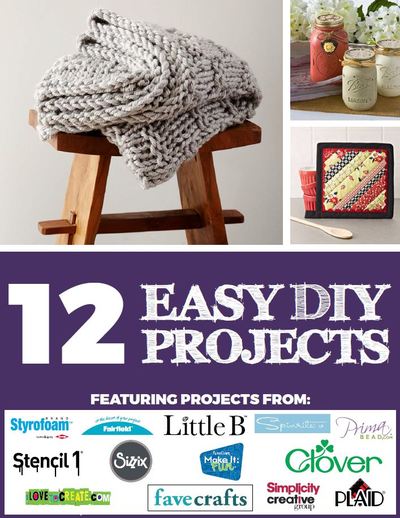 "12 Easy DIY Projects" Free eBook
