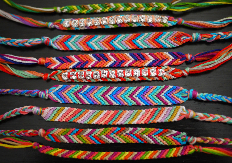 Summery friendship bracelets