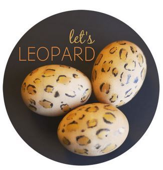 Dyed Leopard Print Easter Egg Craft