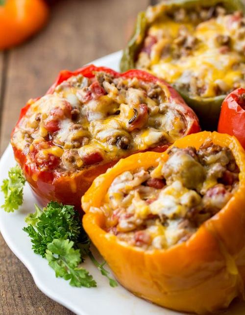Stuffed Slow Cooker Bell Peppers Stuffed Slow Cooker Bell Peppers