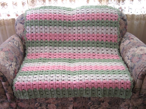 Arch Columns Crochet Afghan Pattern
