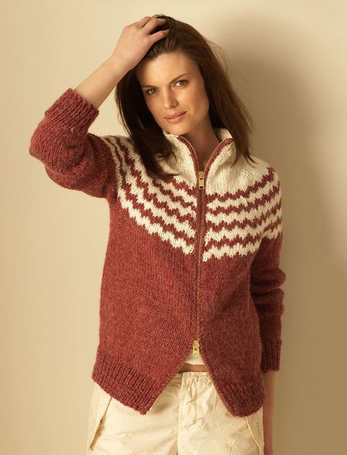 Maroon Vintage Alpaca Cardigan