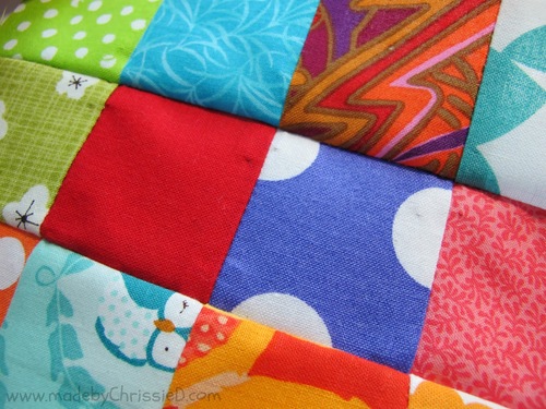 Scrappy Nine Patch Quilt Block Scrappy Nine Patch Quilt Block