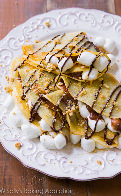 S'mores Nutella Crepes Smores Nutella Crepes
