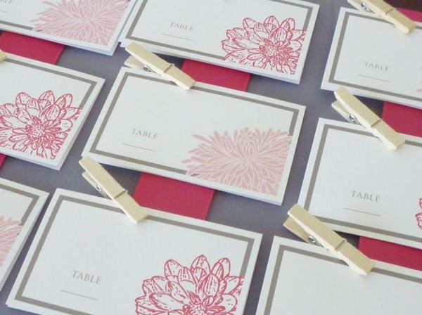 Precious Pink Place Card Board