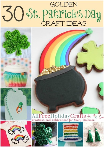 Golden St Patricks Day Craft Ideas