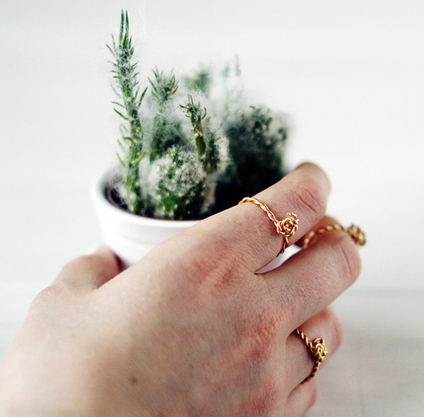 Twisted Knot Wire Rings Twisted Knot Wire Rings