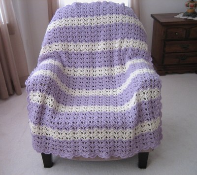 Lacy Open Shell Crochet Afghan Pattern