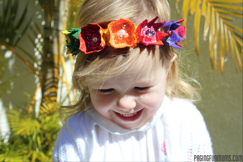 Adorable Egg Carton Flower Headbands Adorable Egg Carton Flower Headbands