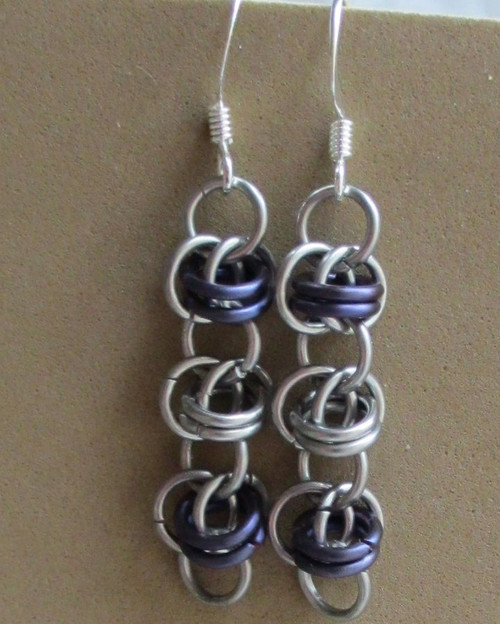 Barrel Weave Chainmaille Earrings Barrel Weave Chainmaille Earrings