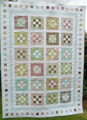 Groves of Gardens Nine Patch Quilt