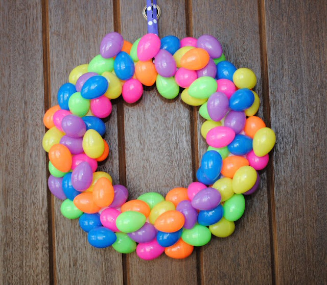Plastic Easter Egg Wreath Plastic Easter Egg Wreath