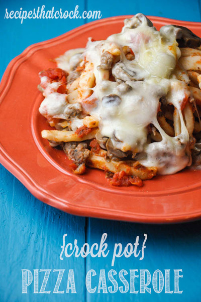 Slow Cooked Pizza Casserole Slow Cooked Pizza Casserole