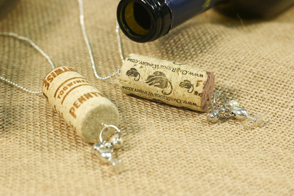 Pretty Pendant Charm Necklace Wine Cork Craft Pretty Pendant Charm Necklace Wine Cork Craft