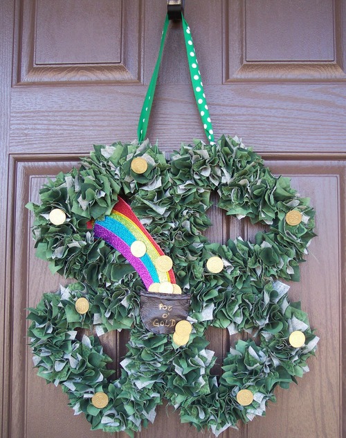 Festive Four Leaf Clover Wreath Festive Four Leaf Clover Wreath