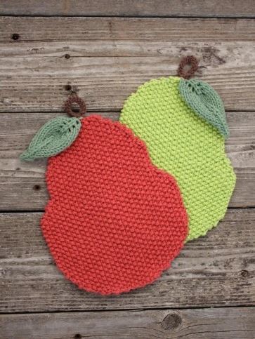 Seed Stitch Pear Dishcloth Pattern Seed Stitch Pear Dishcloth Pattern