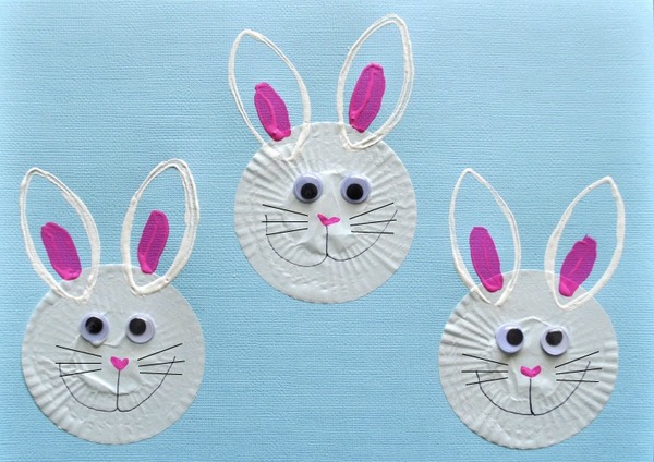Easter Bunny Cupcake Liner Crafts Easter Bunny Cupcake Liner Crafts