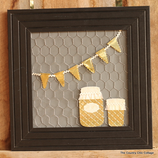 Metallic Mason Jar Art DIY Wall Art