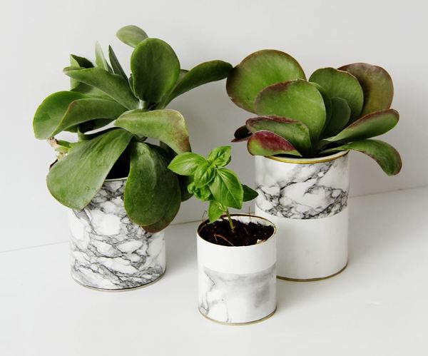 Lavish Marble Planters Lavish Marble Planters
