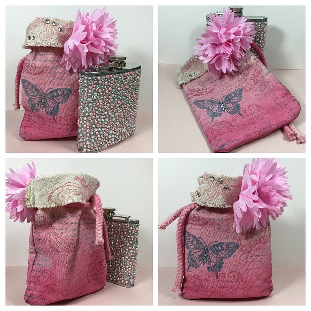 Fancy Flask Pouch DIY Gift Bag