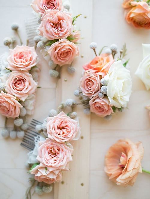 Blushing Bride Rose Hair Slide Blushing Bride Rose Hair Slide