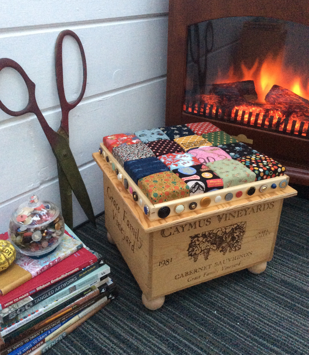 Recycled Wine Crate Footstool DIY Home Decor | FaveCrafts.com