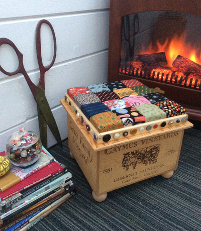 Recycled Wine Crate Footstool
