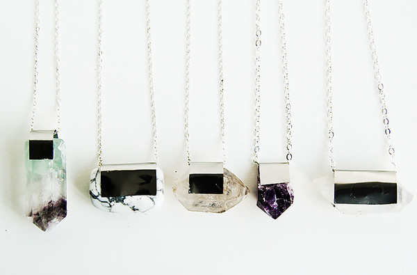 Stone and Silver DIY Pendant Necklace