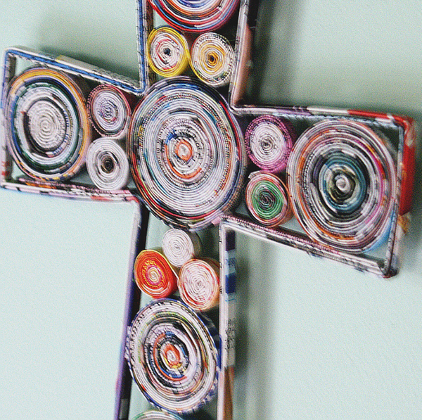 Magazine Paper Cross Magazine Paper Cross