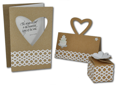 Clean and Simple Paper Set DIY Wedding Craft