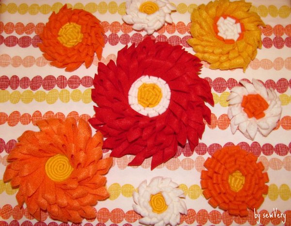 Modern Vintage Felt Flowers