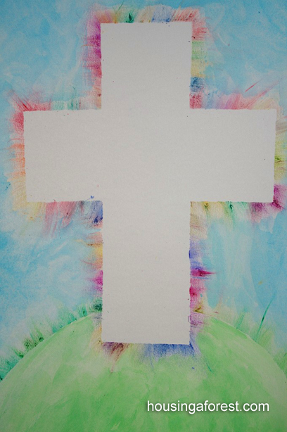 Colorful Cross Easter Art Project Colorful Cross Easter Art Project