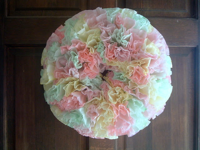 Dip and Dye Coffee Filter Wreath Dip and Dye Coffee Filter Wreath