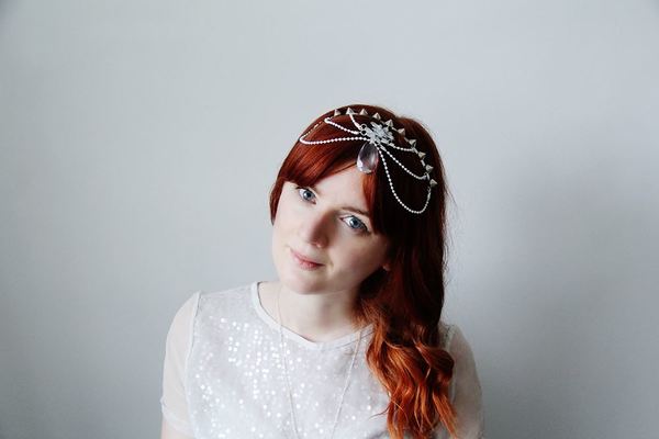 Unforgettable Gemstone Wedding Headdress