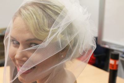 DIY Couture Birdcage Veil