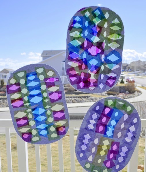 Stained Glass Paper Eggs Stained Glass Paper Eggs