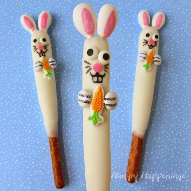Easter Bunny Pretzel Pops Easter Bunny Pretzel Pops