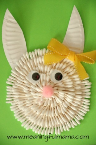 Q-Tip Easter Bunny Craft